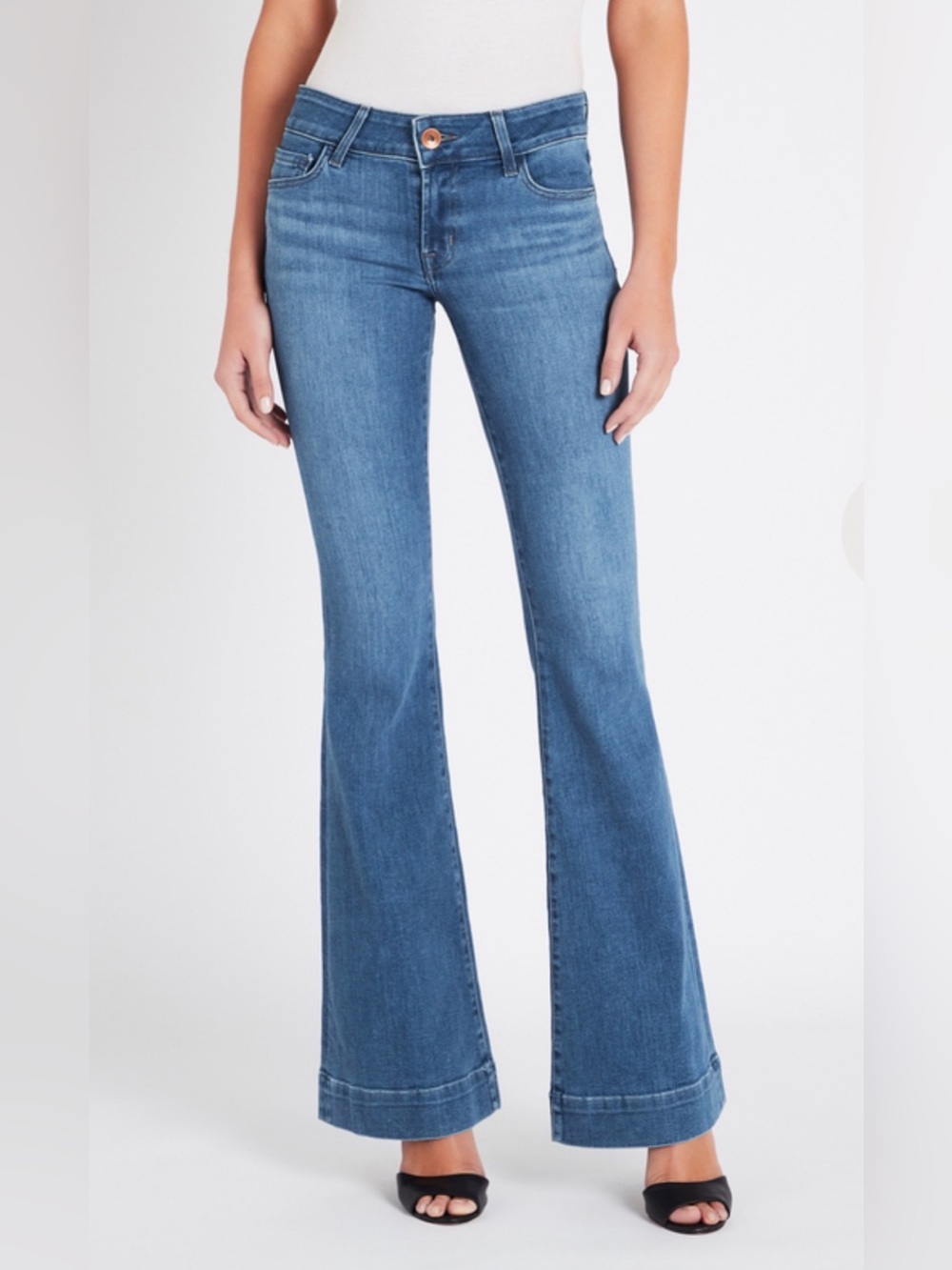 J Brand Women's LoveStory Wide Leg Flare Leg Wash Jeans USA